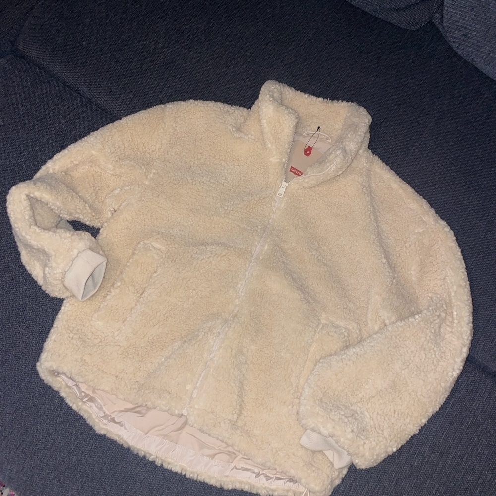 Levi’s Women’s Teddy Sherpa Jacket - Cream, S (NEW)